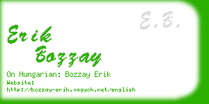 erik bozzay business card